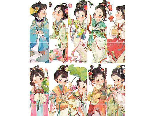古风小女孩 | 又画了10位啦