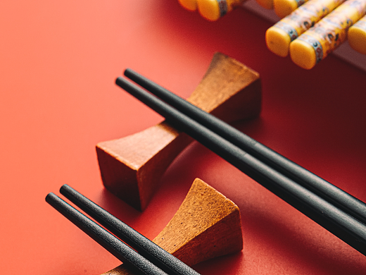 中国红系列  合金筷拍摄