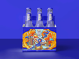 百二河啤酒插畫包裝設(shè)計(jì)