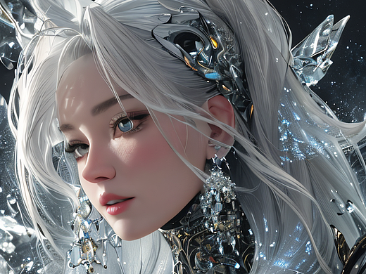 AI创作赛博少女