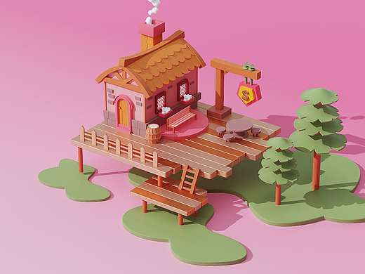 小房子建模渲染