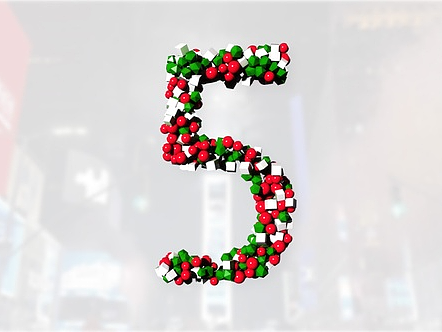 AE模板|新年倒计时彩色形状数字展示春节新春片头