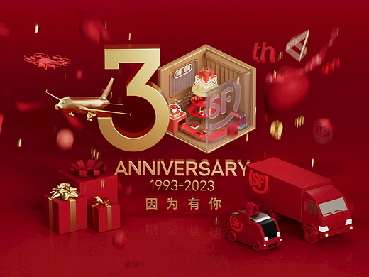 顺丰30周年CG动画