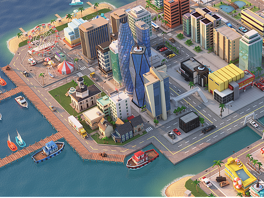 MINICITY-Low poly-卡通城市