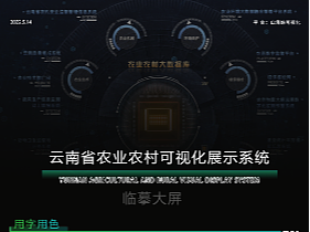 云南省农业农村可视化展示系统