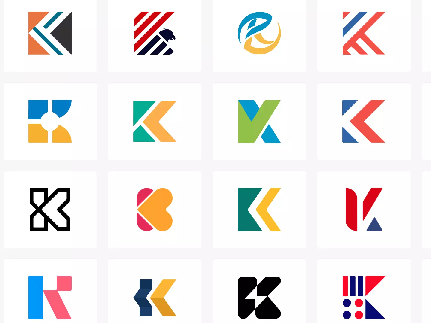 k字母logo创意设计案例欣赏