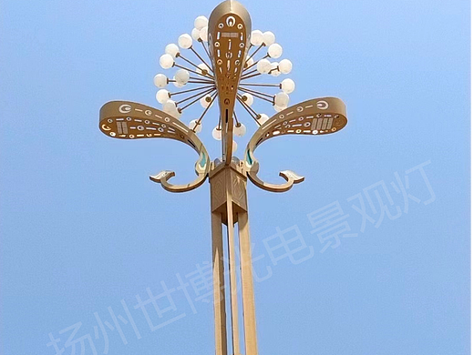 世博 LED多头中华灯玉兰灯灯杆亮化广场高杆景观灯厂家