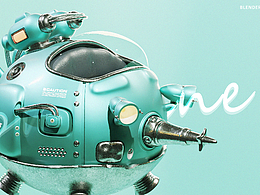 BLENDER练习|潜艇硬表面建模渲染