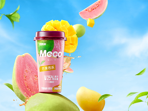 品牌海报 | 香飘飘Meco ✖ IN LIGHT 果汁茶饮品摄影