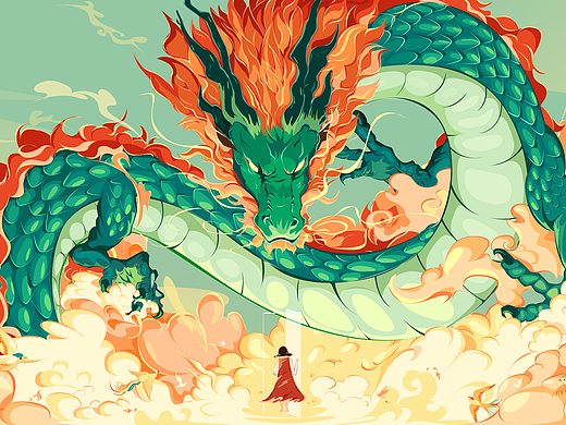 遇見(jiàn)神獸-龍（個(gè)人主頁(yè)-ZNjY2NTk5NjQ=） - IP形象 - 站酷設(shè)計(jì)師DOMO尖椒原創(chuàng)素材 - 站酷ZCOOL