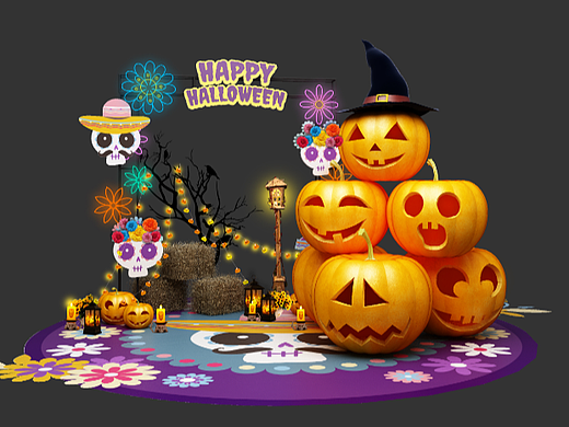 万圣节美陈（个人主页-ZNjQxMjQ2MTI=） - 其他空间 - 站酷设计师张两全原创素材 - 站酷ZCOOL