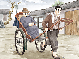 骆驼祥子内文插画