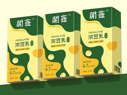 開鑫浓豆乳包装设计方案