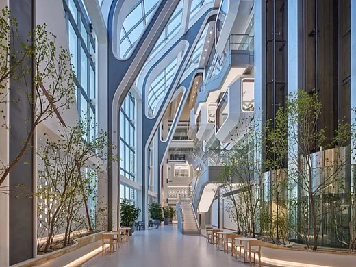 建筑设计|YG 娱乐新总部，交互式中庭点亮办公大楼！