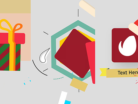 AE模板|优雅简洁动态圣诞标志图标展示动画片头