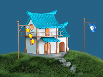 C4D 小客栈场景动画