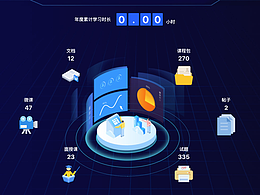 美團(tuán)在線學(xué)習(xí)平臺大數(shù)據(jù)概覽大屏