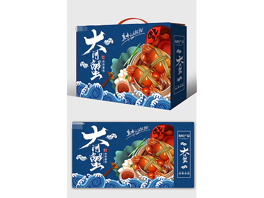 中国风大闸蟹包装