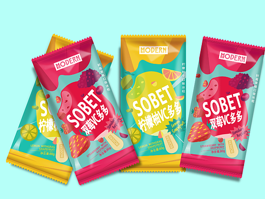 马迭尔-雪糕包装设计“一口雪糕，一口VC”