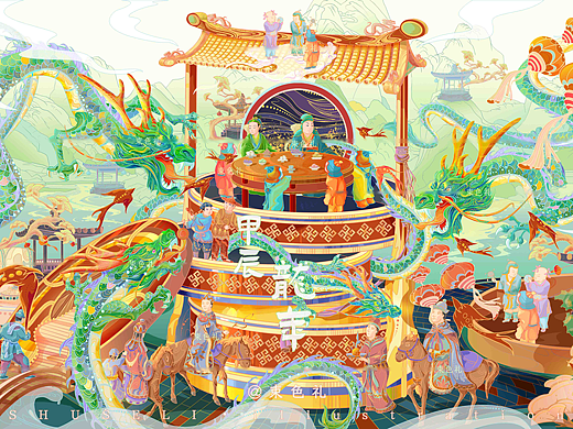 甲辰龙年丨龙年插画海报丨龙年KV