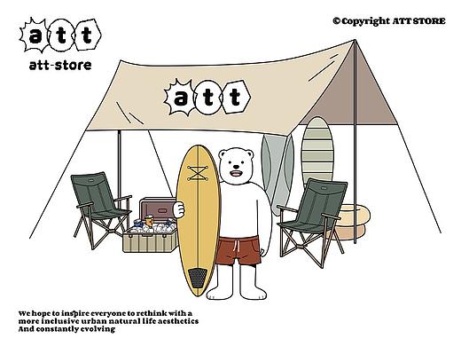 爱特熊AITE｜ATT STORE品牌IP形象设计  City Bear