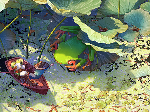 【学员作品】jade奚-夏日荷塘-邂逅