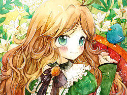 [手绘水彩]百合姑娘&nbsp;樱公主