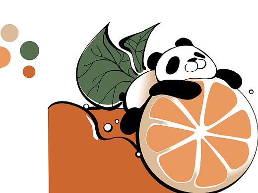 柚子熊猫logo