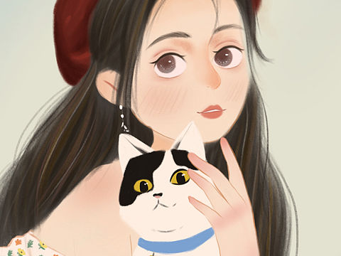 画一组少女与嘚嘚