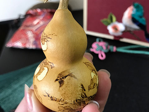 小恽老师 烙画雕刻葫芦—鸟系列2，3