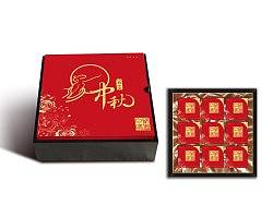 月饼包装  天地盖  红色系