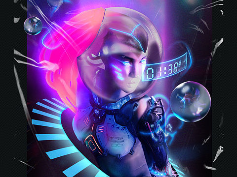 一次認(rèn)真的合成的賽博朋克（個人主頁-ZNDI2MjE2OTI=） - 海報 - 站酷設(shè)計師倪大寶原創(chuàng)素材 - 站酷ZCOOL