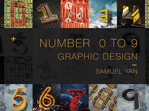 NUMBER GRAPHIC DESIGN by C4D