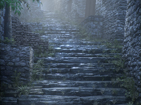 小巷（個人主頁-ZNDA1OTc4NjQ=） - 場景 - 站酷設計師lxzm原創(chuàng)素材 - 站酷ZCOOL