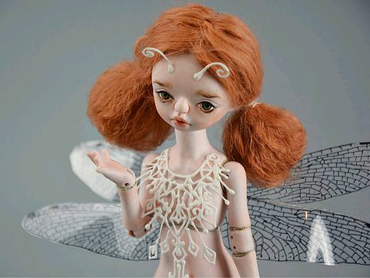 自制六分陶瓷BJD 人偶 名：绿幕