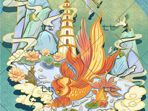 十二福福州文创插画