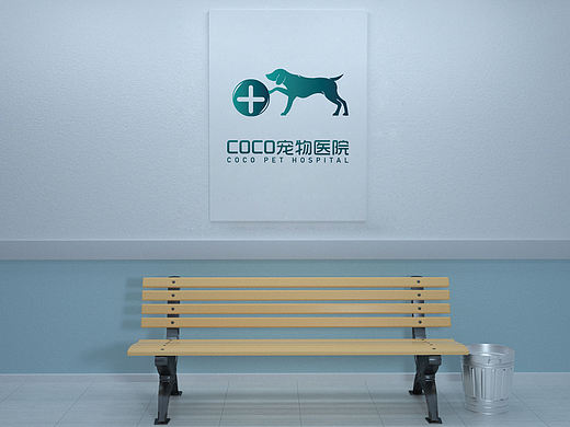 定制宠物诊所LOGO设计招牌网红猫咖卡通标志
