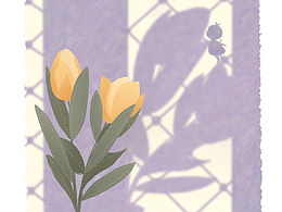 原创光影植物系列插画