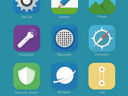 扁平化图标. 系统APP.  icon