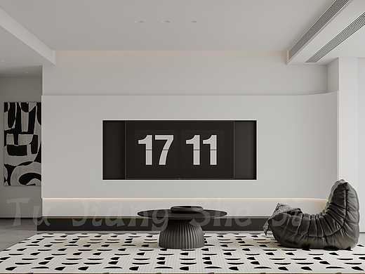 私宅设计：极简黑白灰，自在随性的家！