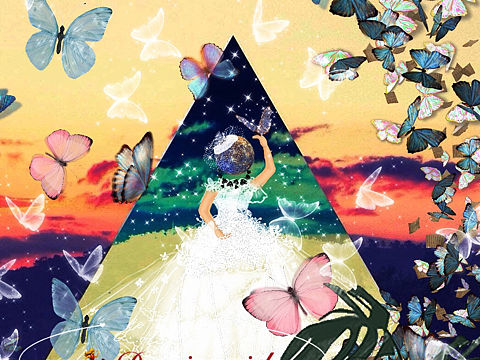 一个艺术爱好者的贴纸画作品