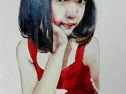 水彩女生