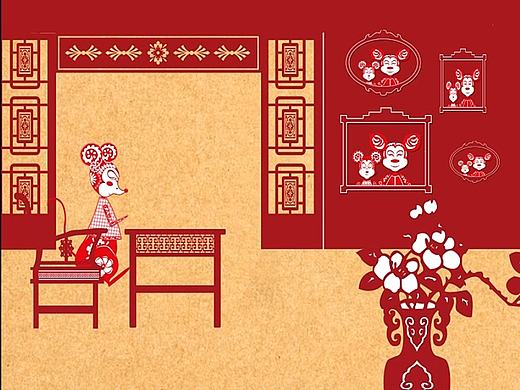 老鼠嫁女剪纸动画
