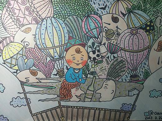 熱氣球最終上色版（個人主頁-ZMjEwODY5MjA=） - 創(chuàng)作習(xí)作 - 站酷設(shè)計(jì)師LaOanh原創(chuàng)素材 - 站酷ZCOOL