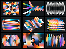 磨砂玻璃效果 - 色彩融合漸變