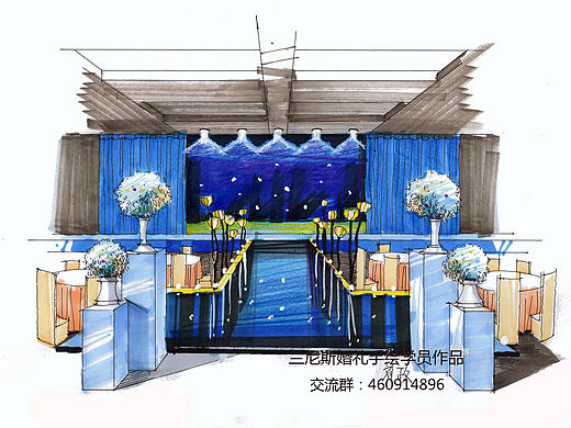 婚禮手繪（室內(nèi)）（個人主頁-ZMTcxMjgxMjQ=） - 創(chuàng)作習(xí)作 - 站酷設(shè)計師lannisi原創(chuàng)素材 - 站酷ZCOOL