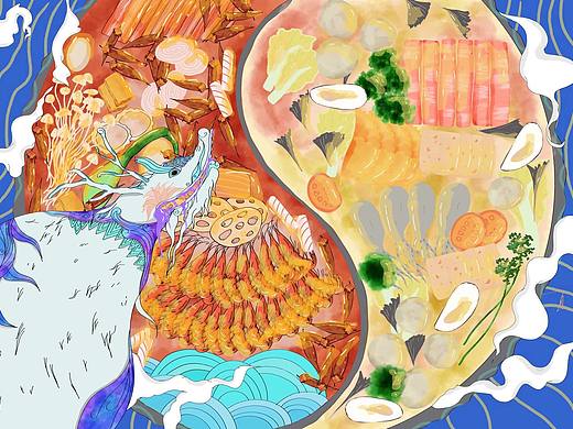 年夜饭（个人主页-ZNDUyNTQ0NTI=） - 儿童插画 - 站酷设计师没有鼻子的鱼原创素材 - 站酷ZCOOL
