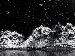 天幕下的银峰雪色