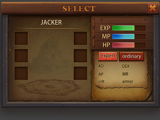 人物界面（个人主页-ZMTQzMDE4Njg=） - 游戏UI - 站酷设计师淳风原创素材 - 站酷ZCOOL
