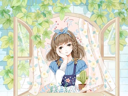 少女的幻想（個人主頁-ZNTUzNDkwMDQ=） - 商業(yè)插畫 - 站酷設(shè)計師風(fēng)子洛原創(chuàng)素材 - 站酷ZCOOL